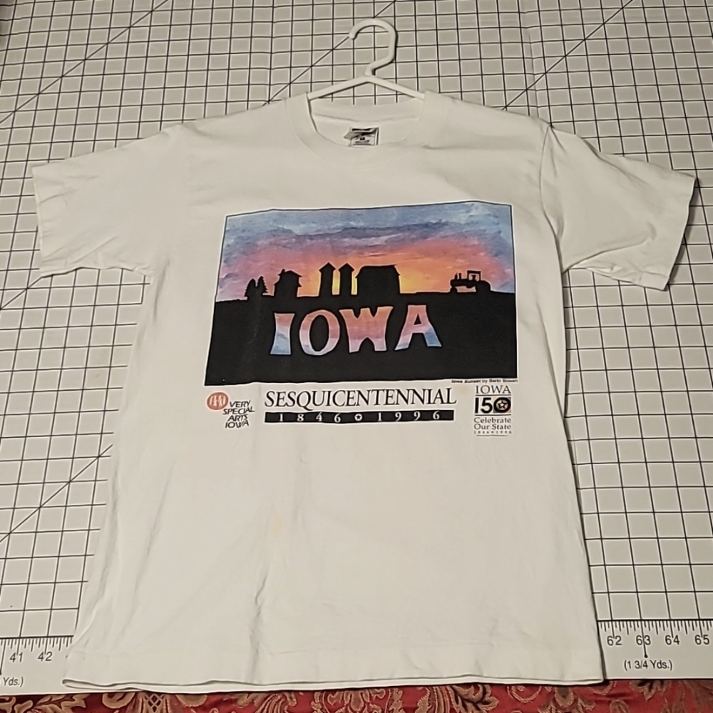 Men's Fruit of the Loom Tshirt Iowa Sesquicentennial 150 years 1846-1996 Celebra